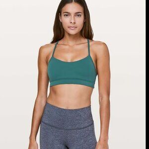 Lululemon Flow Y Bra Nulu Green Jasper Size 10